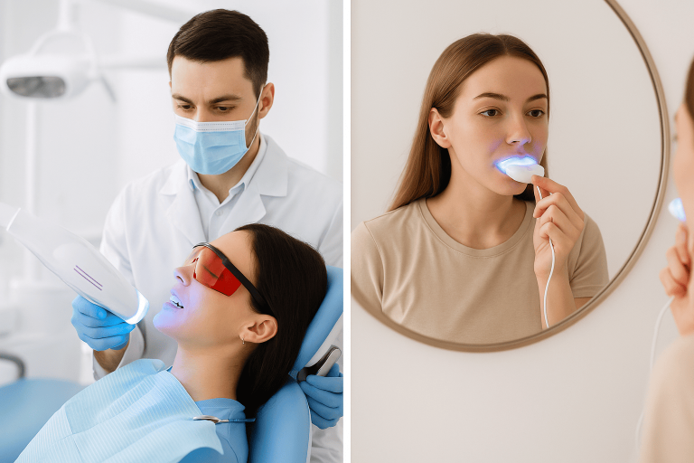 blanqueamiento dental profesional o kits caseros