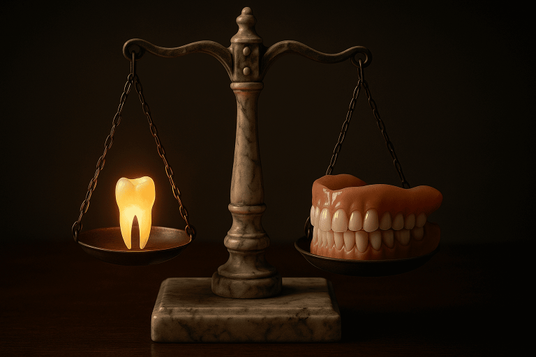 puedes extraer todos tus dientes y ponerte dentaduras