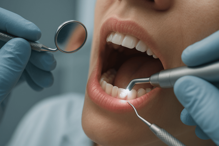 blanqueamiento led con caries o empastes
